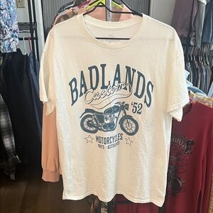 Kid Dangerous White Badlands Motorcycle Tee